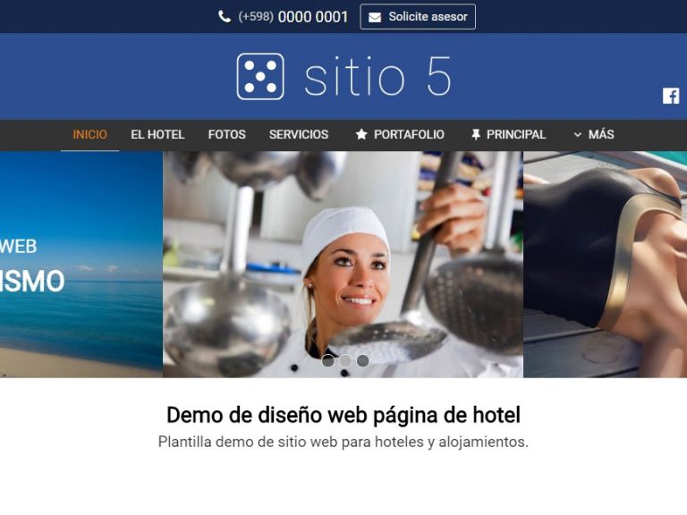 HOTEL 5 . Web design template for hotels